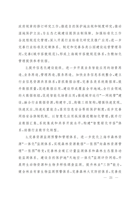 上海市人民政府办公厅关于印发《上海市生态空间建设和市容环境优化“十四五”规划》的通知_20